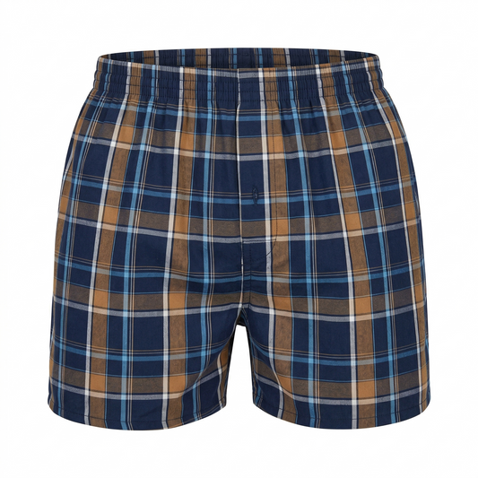 Summer checked boxer shorts