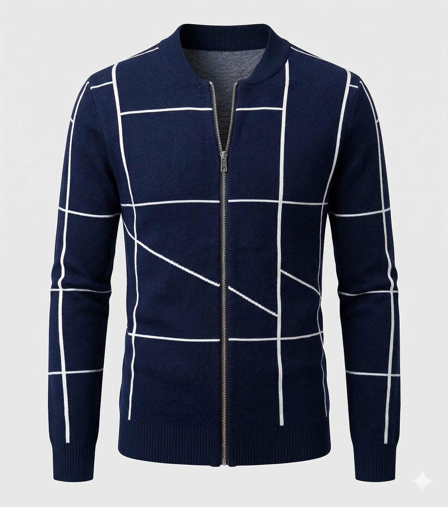 Slim-fit checked trench coat