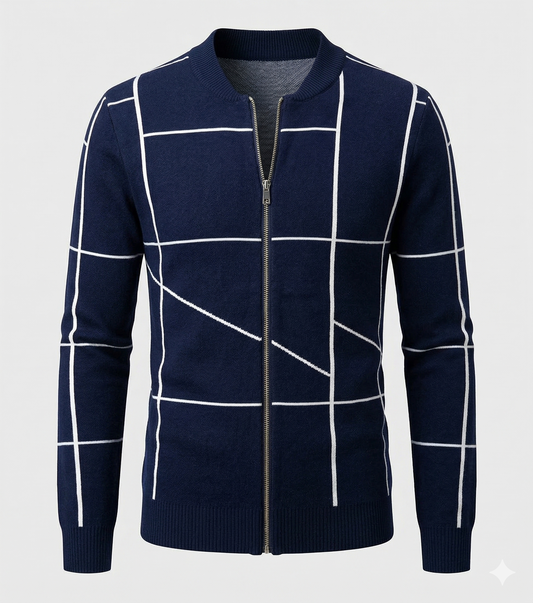 Slim-fit checked trench coat